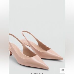 Mango Elegant Pink Slingback Heels